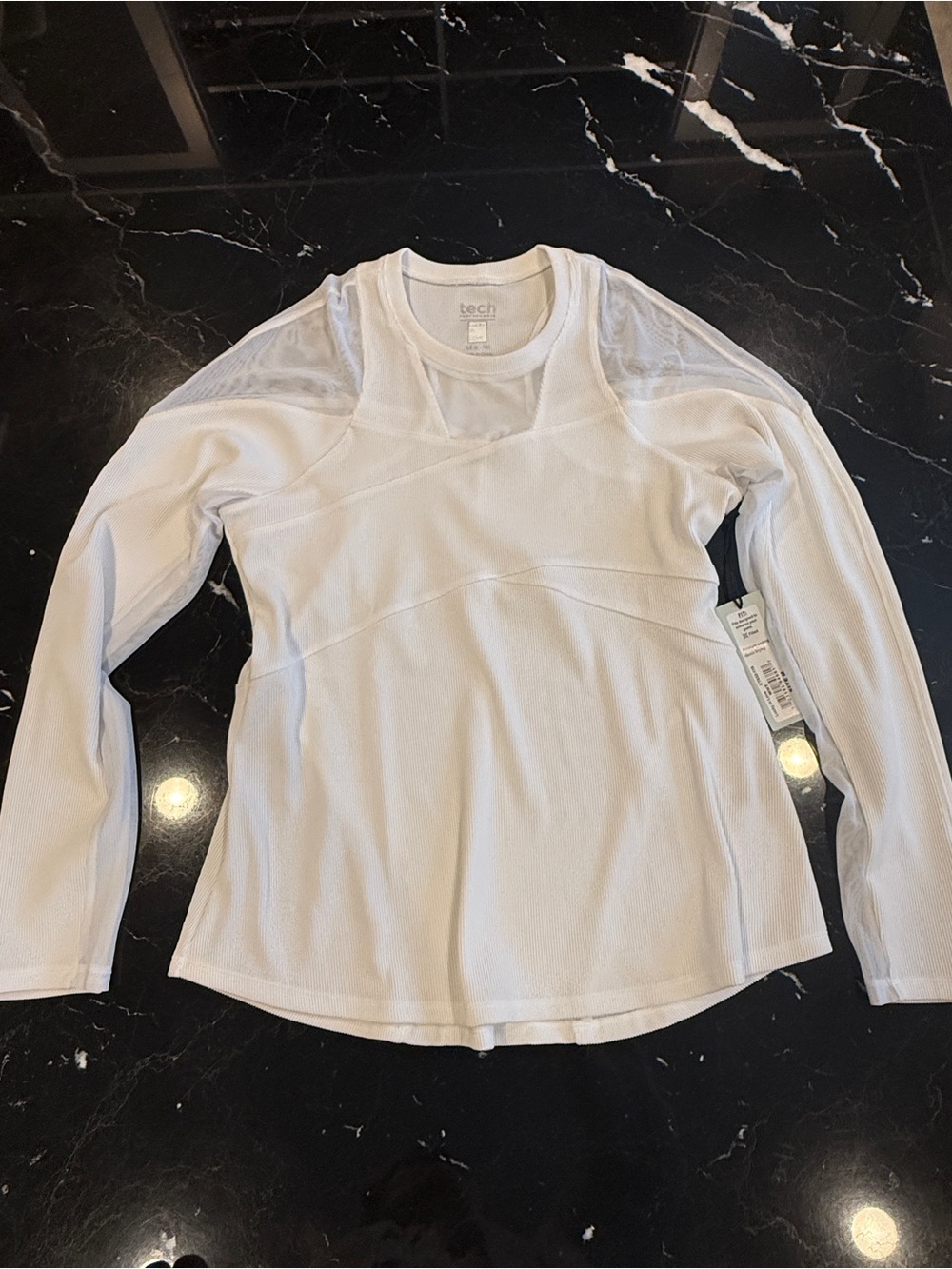 Lucky in Love-Tech Performance White Top NWT